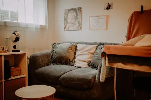 Studio photo cocooning pour séance naissance Spechbach,